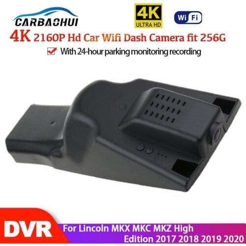 4K Car DVR 24h Parking Monitoring Night Vision Dash cam camera Special For Lincoln MKX MKC MKZ High Edition 2017 2018 2019 2020