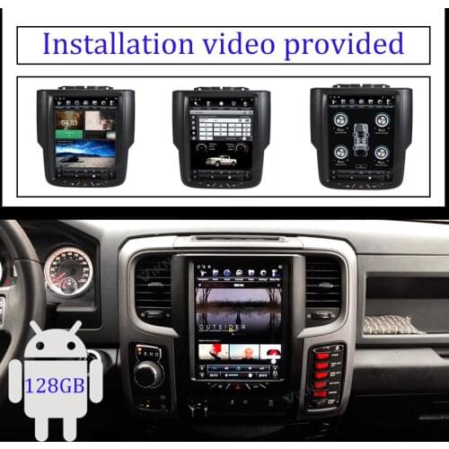 Car gps navigation multimedia player for dodge ram 2013-2018 android car audio radio autoradio head unit full screen 10.5 inch