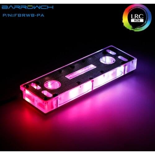 Barrow RAM Block use for 2pcs/4pcs RAM 2/4 Channel Cooled Transparent Radiator with Metal Cover 1 block + 2/4 Cover RGB 5V 3PIN