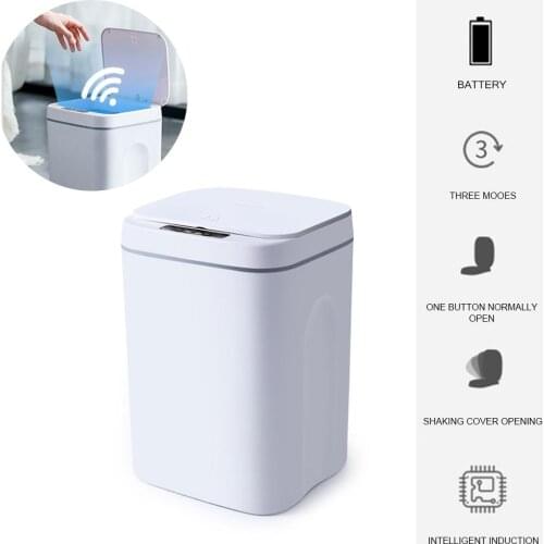 12L/14L Smart Induction Trash Can 0.3s Quick Opening Sensor Large Capacity Fully Automatic Garbage Bin Intelligent Trash Barrel