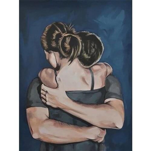 GATYZTORY Couple Hugging DIY Paint By Numbers Set Oil Paints 50*70 Boards By Numbers Home Decor For Adults Handmade Gift