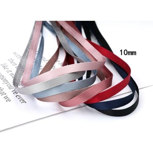 Kewgarden 10mm 3/8" Wrinkle Smooth Layering Cloth Ribbons Handmade Bowknot Ribbon DIY Riband Accessories 12M/Lot