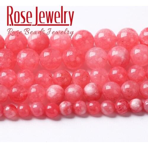 Natural Rhodochrosite Angelite Quartzs Stone Beads Rhodonite Round Loose Beads For Jewelry Making DIY Bracelets 6 8 10 mm 15