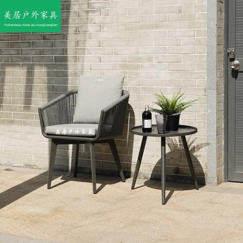 Balcony table and chair three piece set outdoor courtyard leisure hotel open air Nordic simple creativity