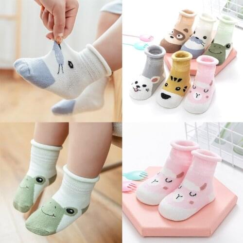 Baby Socks Boat Socks Anti-slip Floor Cartoon Kids Toddlers Floor Socks Infant Cotton Sock For Newborn Cute 0-3years 2021