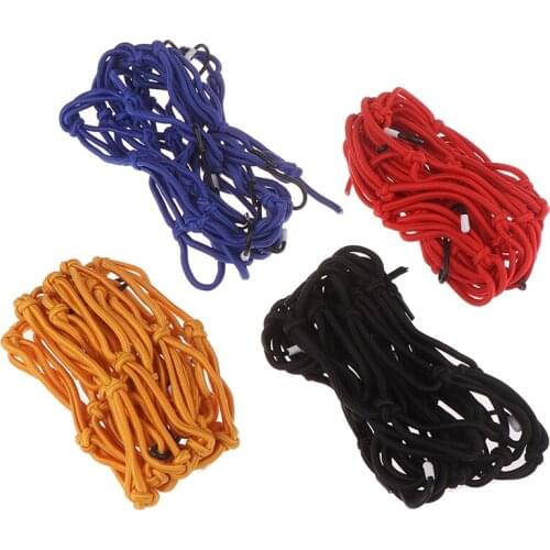 New 6 Hook Motorcycle Cargo Mesh Net Helmet Cargo Luggage Mesh Web Net Black Helmet Web Car String 40x40cm