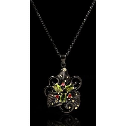 Retro INS Wind Necklace Net Red Flower Geometric Double Necklace Temperament All-match Necklace for women jewelry gift