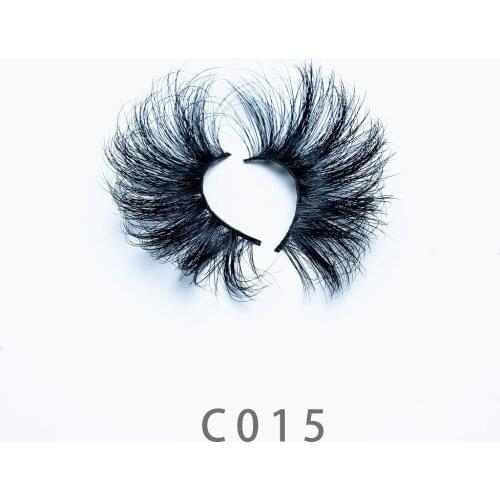 30mm C15 5D Very Long Fluffy Mink Lashes Natural Strip Cruelty Free High Volume Cross Soft Real Mink Lashes False Eyelashe