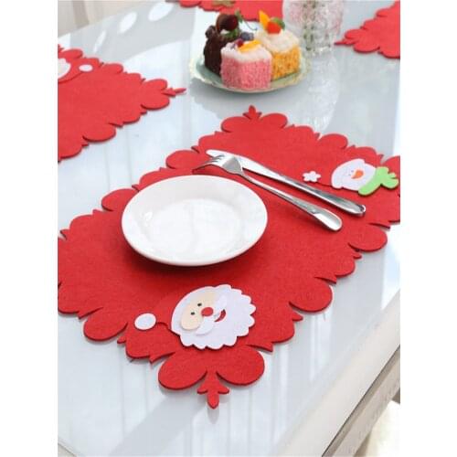 Christmas decorations, table top decoration, hotel table mat, knife and fork pad, new year household items