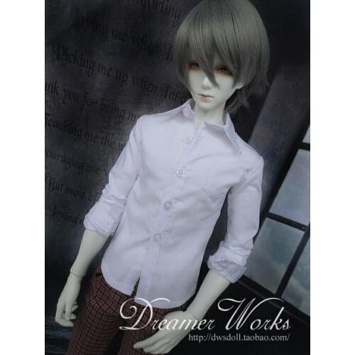 Free Shipping Bjd sd clothes 1/3 1/4 bjd doll shirt boy shirt white black for choice