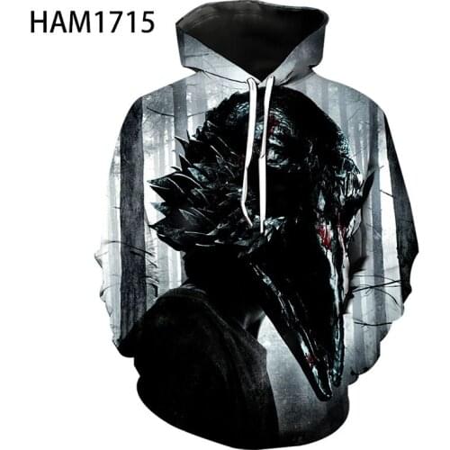 Pet Semaary Hoodie Sweatshirt Pure Cotton Summer Mens and Womens 3D Printing Horror Alternative Street Style Childrens Pullov