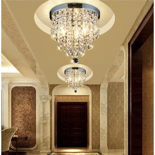 Nordic crystal simple gloss ceiling lamp E14 LED living room lighting bedroom dining kitchen chandelier