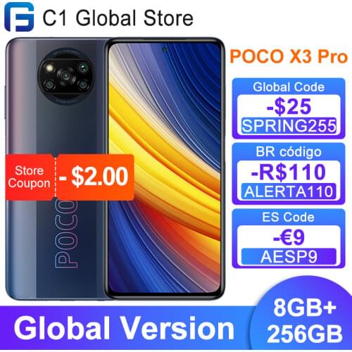Global Version POCO X3 Pro 8GB 256GB Smartphone 5160mAh 33W Fast Charging NFC Snapdragon 860 NFC 6.67” 120Hz+FHD+ DotDisplay