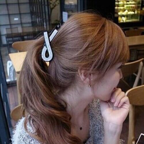 Rhinestone Geometric Ponytail Clamp Holder Banana Clips for Women Girls Hairpins Barrettes Hair Styling Accessories Headwear