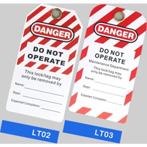 Waterproof inspection lockout tag , padlock tagout do not operate maintenance label tagout 10pcs/lot