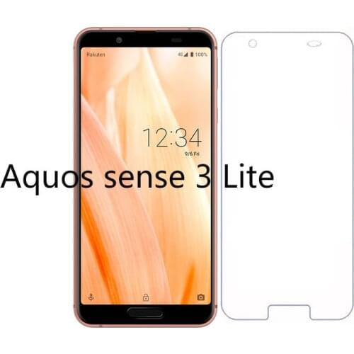 Screen Protector for Sharp Aquos 3 Basic Plus Auqos R2 R3 R5G V Tempered Glass For Auqos Sense 3 Lite 4 Plus Cover Clear Glass