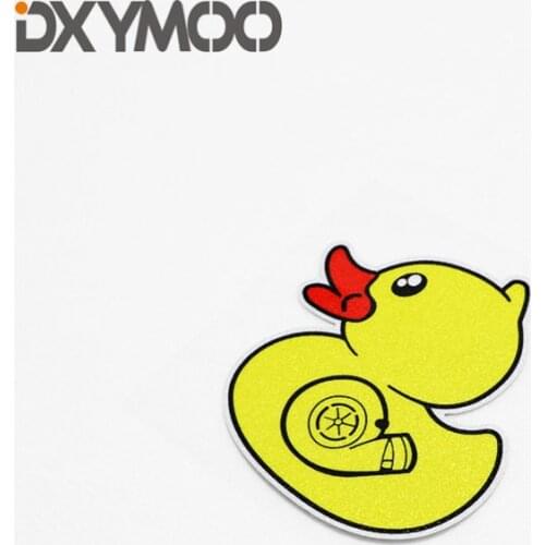 Yellow Animal Duck Car Window Tail Stickers Motorcycle Laptop Decorate Bumper Decal for Turbo Duck