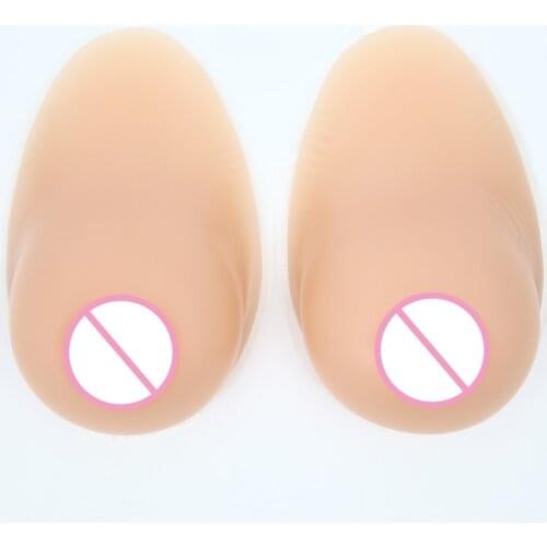 New Style 1Pair Sagging Drop Artificial Silicone Breast Forms Realistic Boobs Enhancer For Crossdresser Transvestite Mastectomy