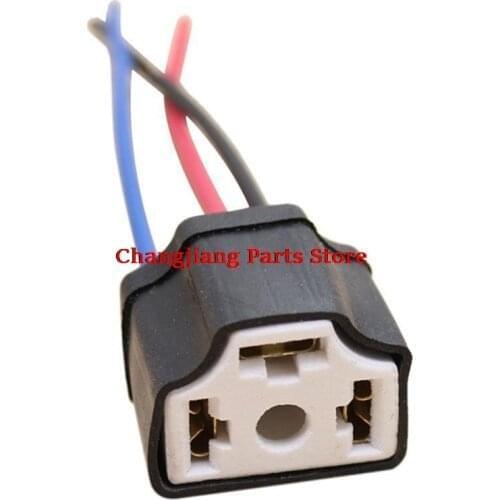 1Pc H4 9003 Ceramic Wire Wiring Car Head Light Bulb Lamp Harness Socket Plug