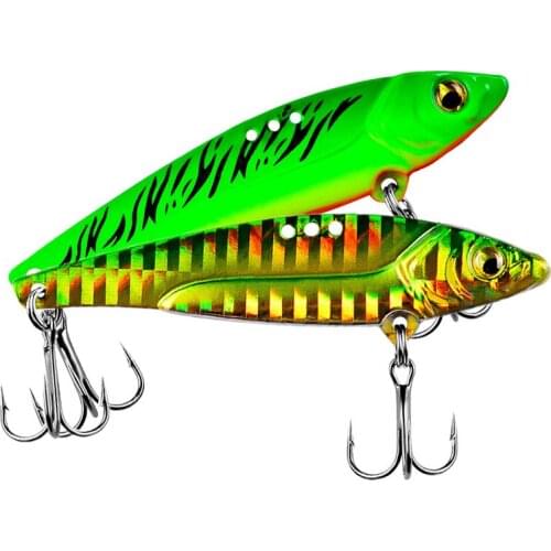 1Pcs VIB Lure 3D Eyes Pencil 5g 7g 12g 17g 20g Balancer Spoon Spinner Painting Fishing Lure Hard Bait Fishing Tackle Treble Hook