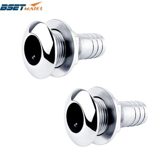 2X Marine Hardware Stainless Steel 316 Thru Hull Plumbing Fitting Outlet Drain Joint For 3/4" or 1" Hose Boat Yacht Accessories