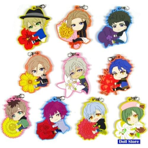 A3! act!addict!actors! Original Japanese anime figure rubber mobile phone charms keychain strap D215