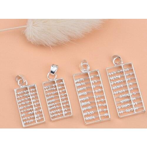 S925 sterling silver pendant accessories, mobile abacus pendant, handmade DIY material bracelet necklace accessories