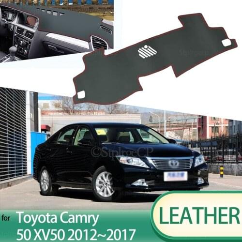 PU Leather Dashmat Dashboard Cover Mat Carpet Car-Styling accessories for Toyota Camry 50 XV50 2012~2017