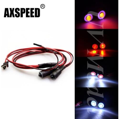 AXSPEED 2pcs RC Model Drift Car LED Night 5mm headlamps headlights LED Light LED For 1/10 RC Car Truck Accessories