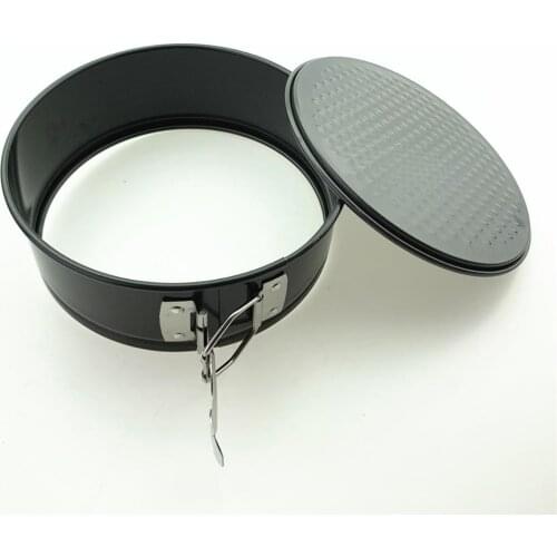 Baking Mold Black Carbon Steel Live Bottom Live Button Non-stick Chiffon Cake Mold 8 Inch Birthday Cheese Mousse Ring Lock