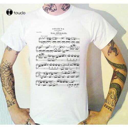 Mozart Sheet Music T-Shirt. Wolfgang Amadeus Classical Music Sonata No. 10 Tee Shirt