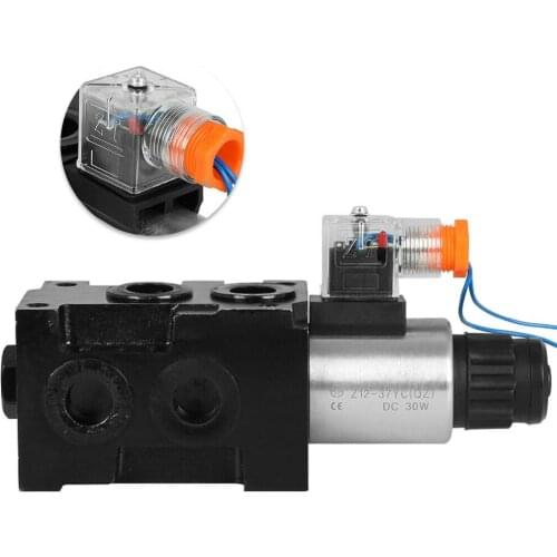 Hydraulic 6 port Solenoid Diverter/ Selector Valve 12V 13gpm HSV6-C, 1-Spool