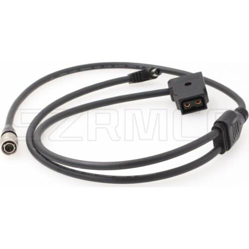 Hirose 4 Pin Male to DC2.5 with P-tap Y Distribution Cable for Sound Devices 688 644 633 Zoom F4 F8 Zaxcom