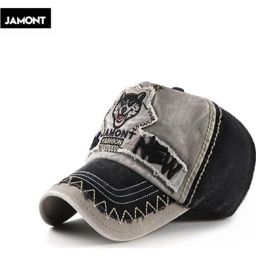 JAMONT Washed Husky Basecall Cap Fish Bone Men Cap Snapback Embroidery Dad Hat Man Women Kids Trucker gorra Summer Fisher Cap