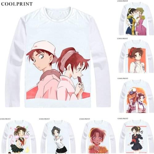 Kazuha Toyama Kirsten Thomas T Shirt Meitantei Conan Case Closed Detective Men T-shirt Casual Vintage TShirt Long Sleeve Shirts
