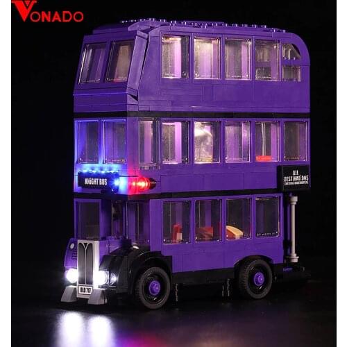 Vonado Light Compatible For Lego 75957 Harry-Potter Series Bus Building Bricks Harri Movie School Witchcraft Technic Blocks Toys