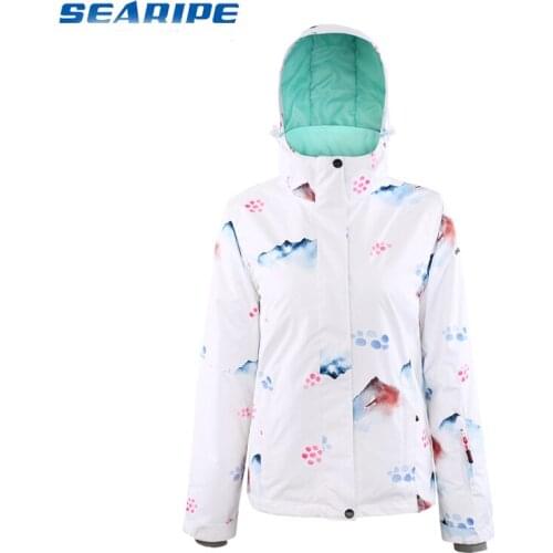SEARIPE Winter Ski Jacket Women High Quality Windproof Waterproof Warmth Coat Snow Skiing Camping Winter Snowboard Jacket Brands