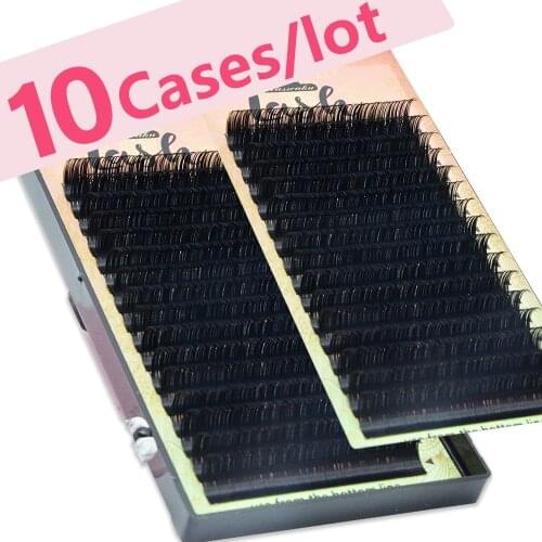 MASSCAKU Eyelashes Maquiagem Mink Eyelashes 10 cases/lot 16 Rows Individual Eyelash Premium Mink Lashes Maquillaje Cilios