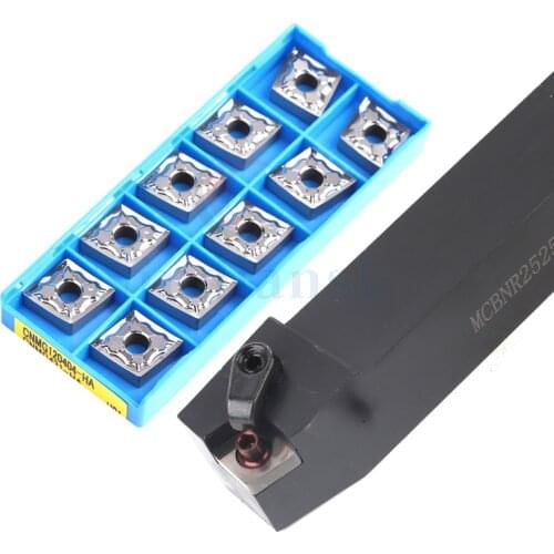 MCBNR2020K12 MCBNR2525M12 75° Indexable CNC Lathe Machining Cutter Boring External Tool Holder CNMG1204 Carbide Turning Inserts