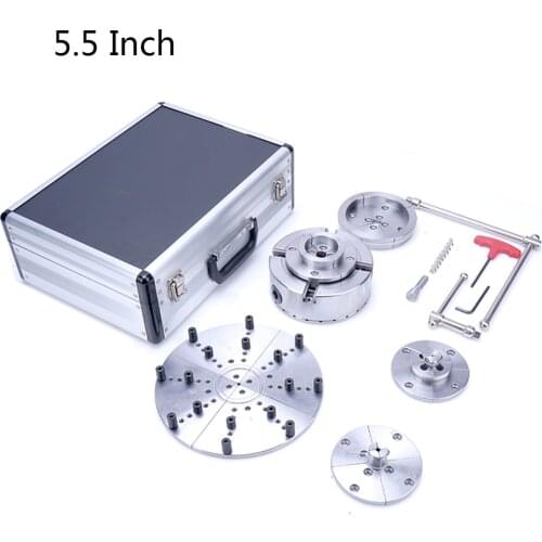 LISM 5.5 inch Woodworking chuck set High Quality 4 jaw self centering Scroll chuck woodworking lathe chucks umbrella gear