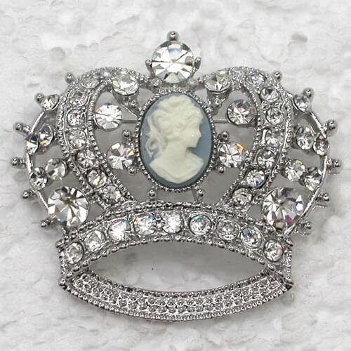 Wholesale Portrait Crown Rhinestone Pin brooches C101950