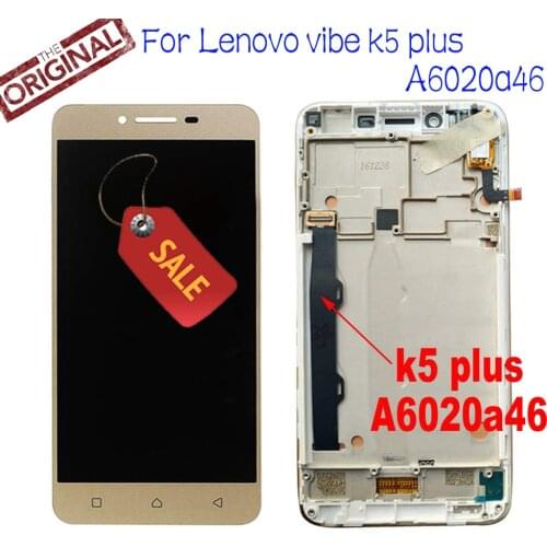 Original Best Quality Tested LCD Display Touch Screen Digitizer Assembly For Lenovo vibe k5 plus A6020a46 with frame Replacement