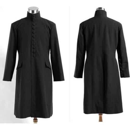 Professor Snape Cosplay Cloak Long Jacket 2pcs Set Man Medieval Gothic Costume Hogwarts Teacher Severus Snape Cos Halloween Cos