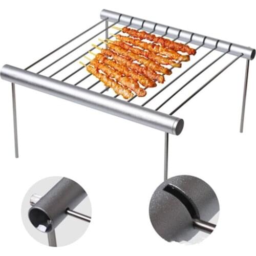 Portable Stainless Steel BBQ Grill Folding BBQ Grill Mini Pocket BBQ Grill Barbecue Accessories For Home Park Use