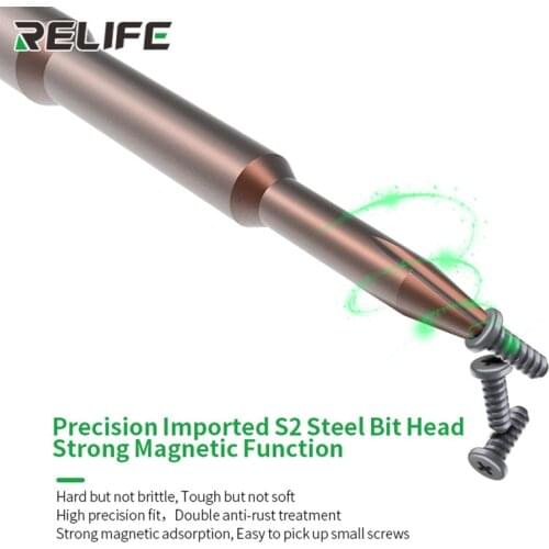 RELIFE RL-722 Precision Screwdriver Y0.6 T2 Plum Blossom 0.8 Cross 1.2 1.5 For IPHONE Android Mobile Phone Repair Tool