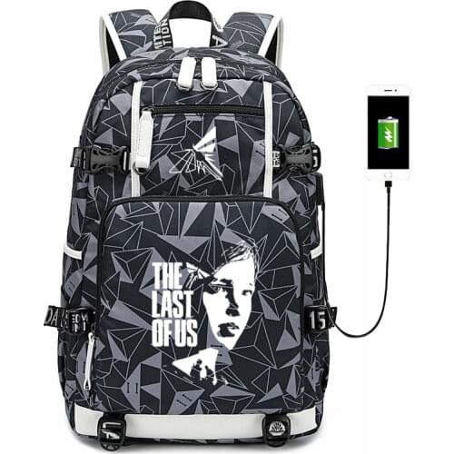 The Last of Us Backpack laptop bag game cosplay Travel bags USB Oxford casual SchoolBag