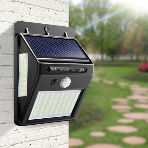 Garden lights Solar Led light Wall lamps 100 / 35 /20LEDS luces led motion sensor light For Door Fence Pathway