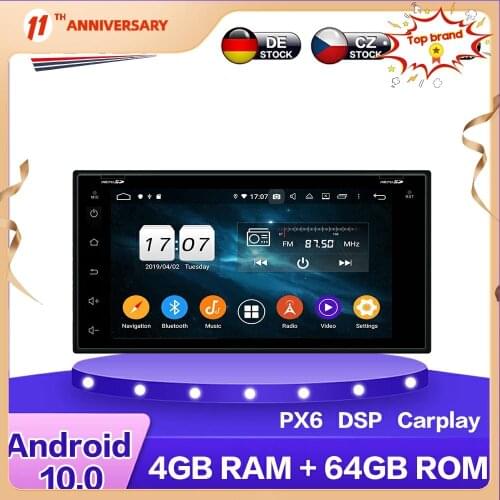For Nissan Universal Micra Android 10.0 PX6 Car Multimedia DVD Player 4G+64GB Auto GPS Navigation Stereo radio DSP Carplay WIFI