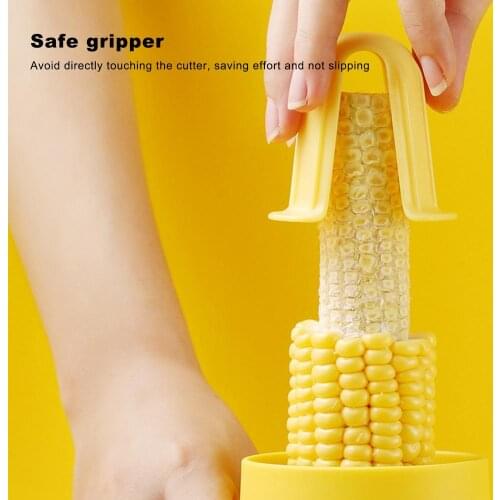 Corn Peeler Stripper Cob Cutter Corn Thresher Corer Fruits Vegetable Food Cooking Grinding Tools Cob Remover Kitchen Gadgets