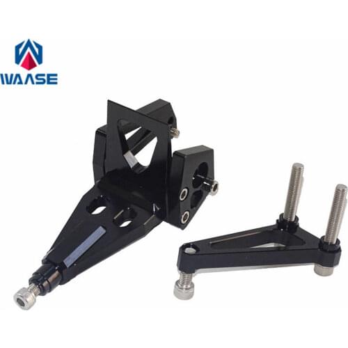 Waase CNC Aluminium Steering Stabilizer Damper Mounting Bracket For Kawasaki ER4F Ninja 400R 2011 2012 2013